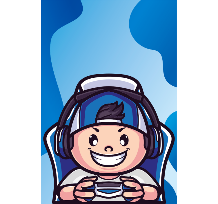 Cheerful Character  geek roller blind - TenStickers