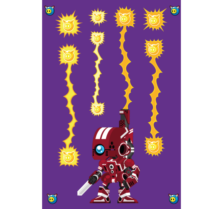 Robotic Energy Combat geek roller blind - TenStickers