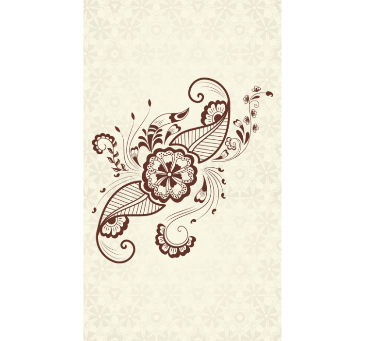 Intricate Floral Motif flower roller blind - TenStickers
