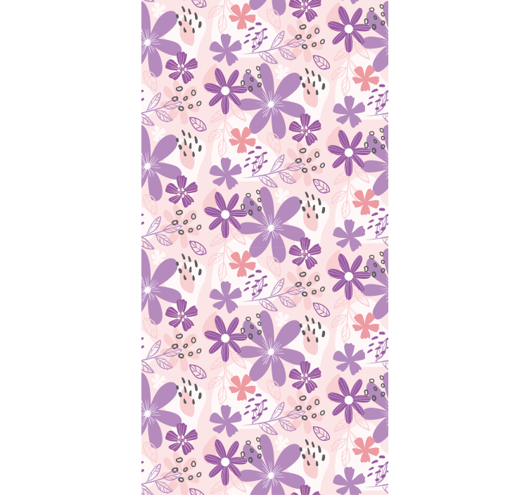 Butterfly Floral Cascade butterfly roller blind - TenStickers
