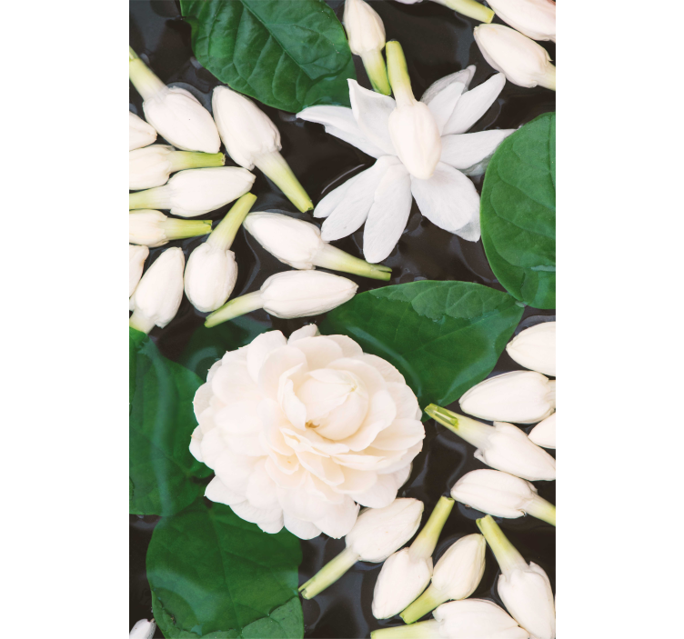 Graceful Blossom Composition flowers and plants roller blind - TenStickers