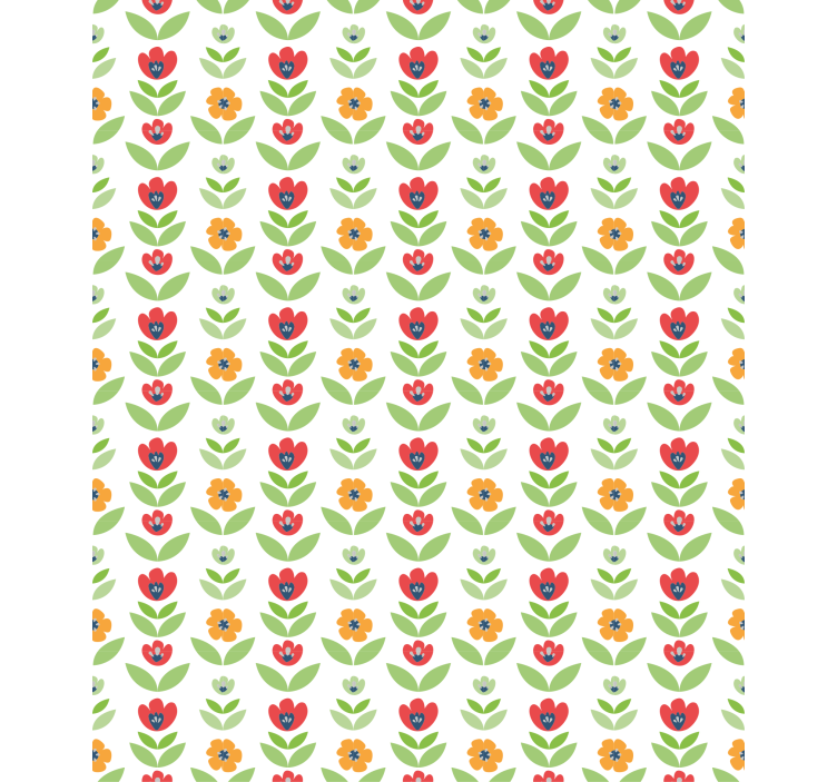 Charming Floral Pattern flowers and plants roller blind - TenStickers