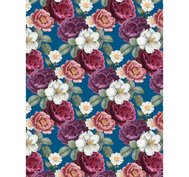 Vibrant Rose Arrangement flower roller blind - TenStickers
