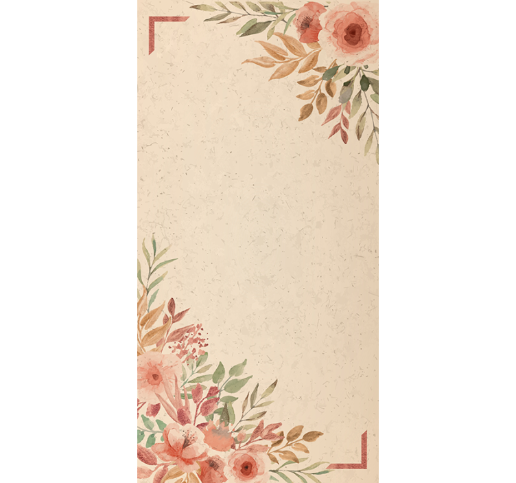 Background beige peonies Flower blind - TenStickers