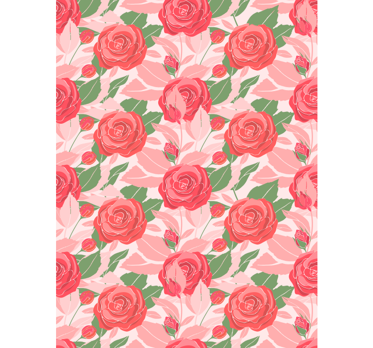 Elegant Rose Pattern flowers and plants roller blind - TenStickers