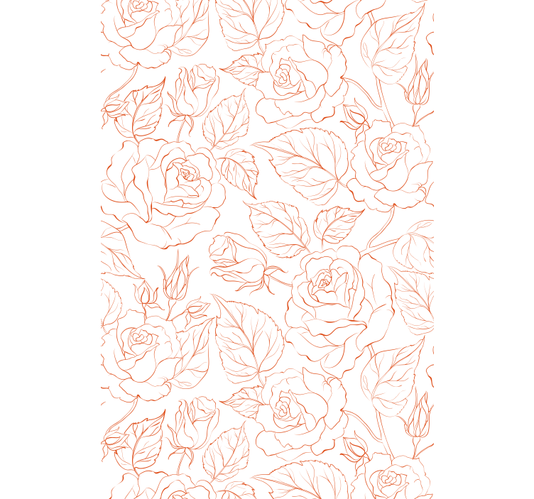 Delicate rose patterns living room roller blind - TenStickers