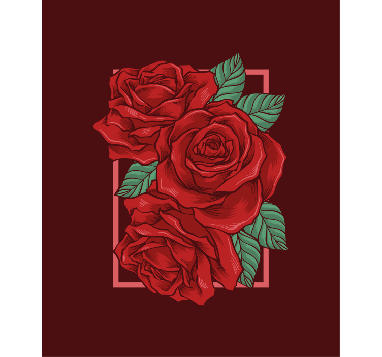 Beautiful red rose Flower blind - TenStickers