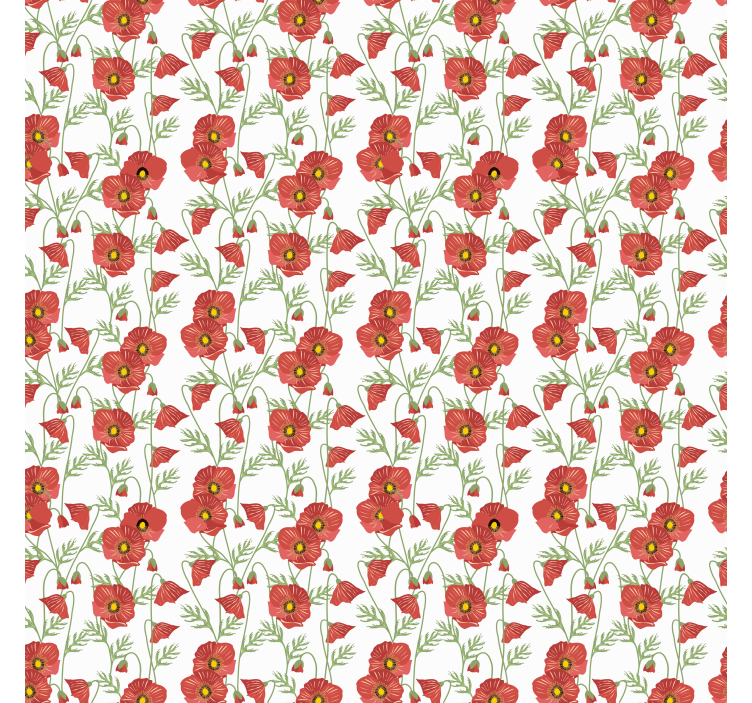 Cute little poppies with  stems Flower blind - TenStickers