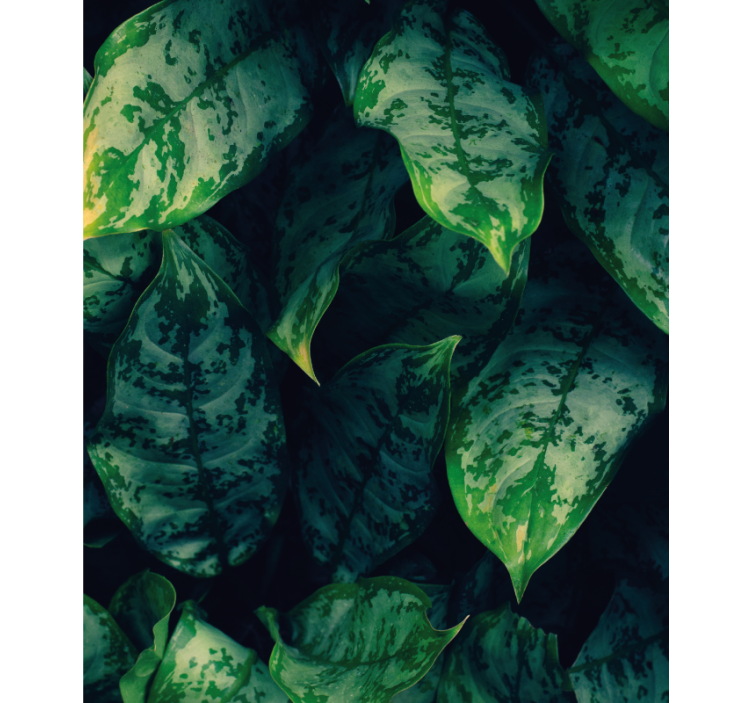 Vibrant green leaves flowers and plants roller blind - TenStickers