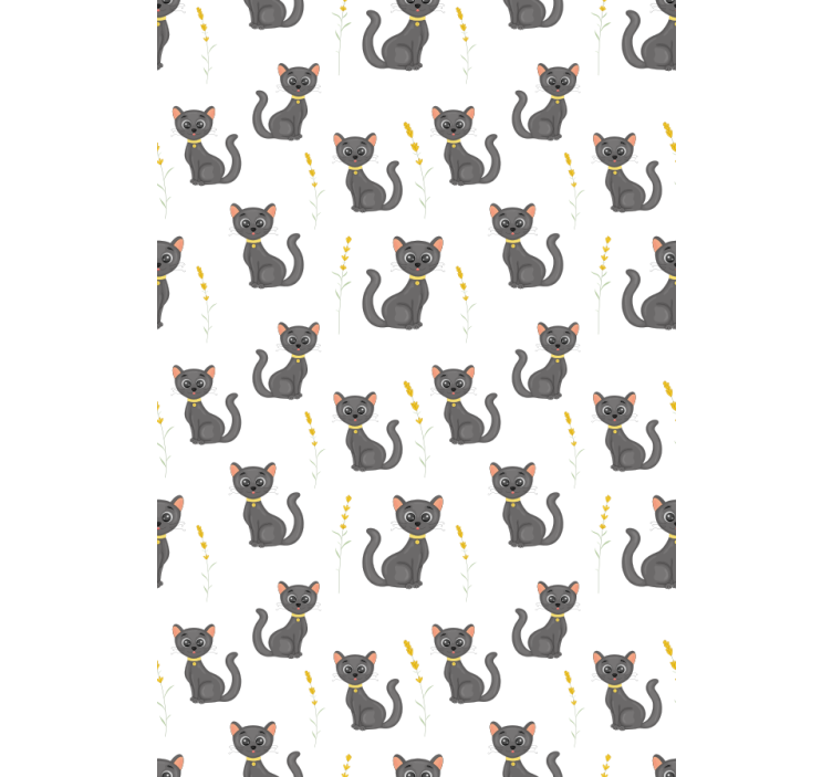 Black Cats Pattern animal roller blind - TenStickers