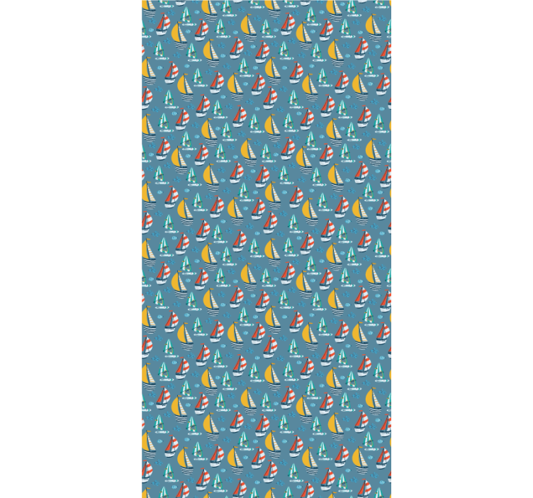Colorful sailing vessels original roller blind - TenStickers