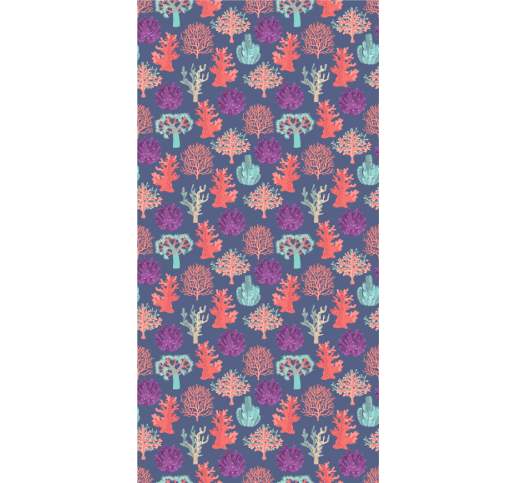 Colorful coral pattern Living room blind - TenStickers