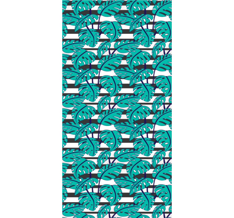 Lush leaf patterns flowers and plants roller blind - TenStickers
