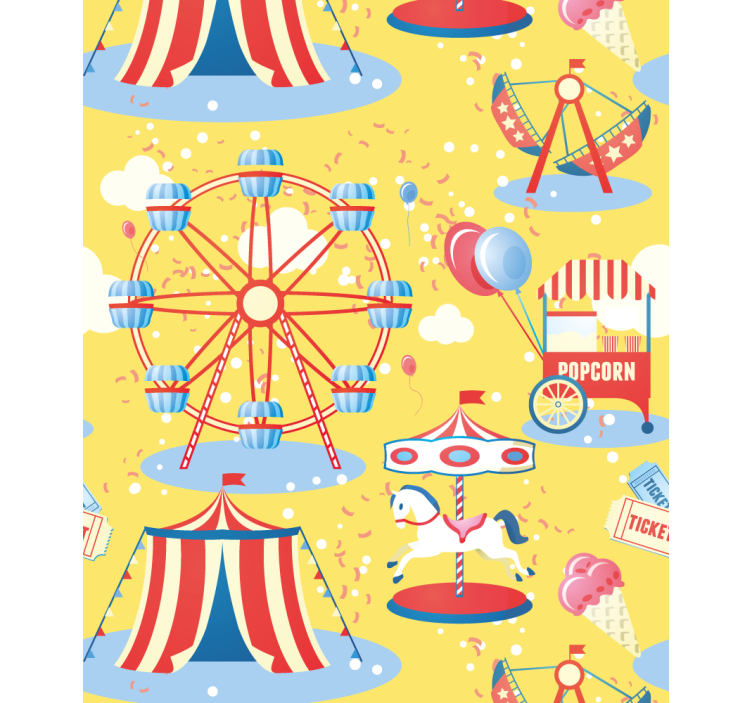 Amusement park horse pattern Childrens blind - TenStickers