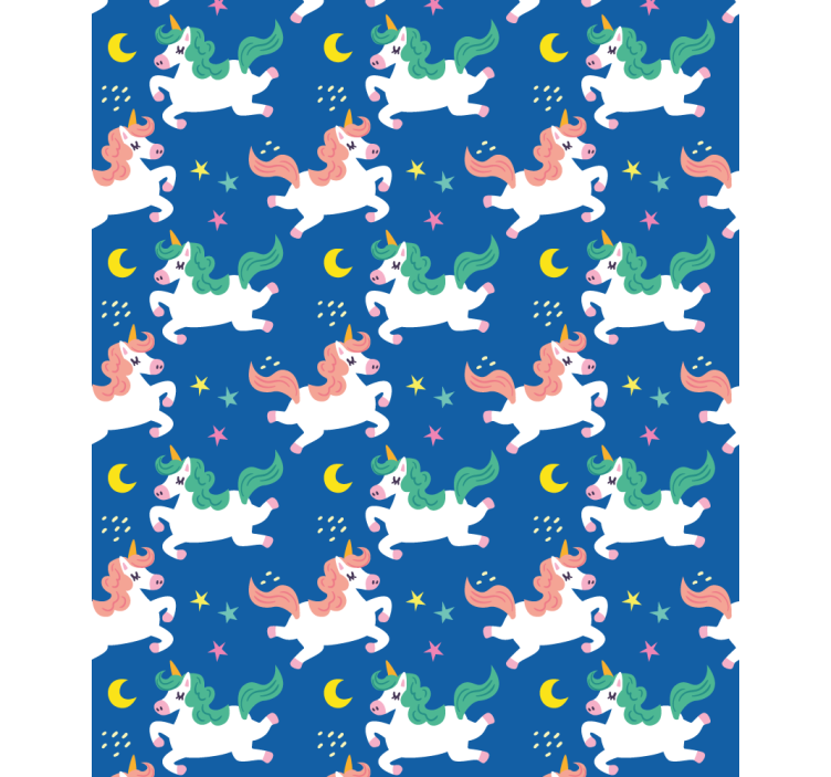 Unicorns Under Moonlight animal roller blind - TenStickers