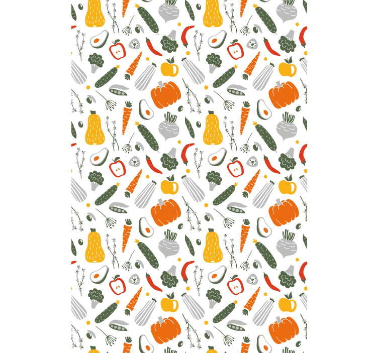 Colorful Vibrant Pattern fruit and vegetable roller blind - TenStickers