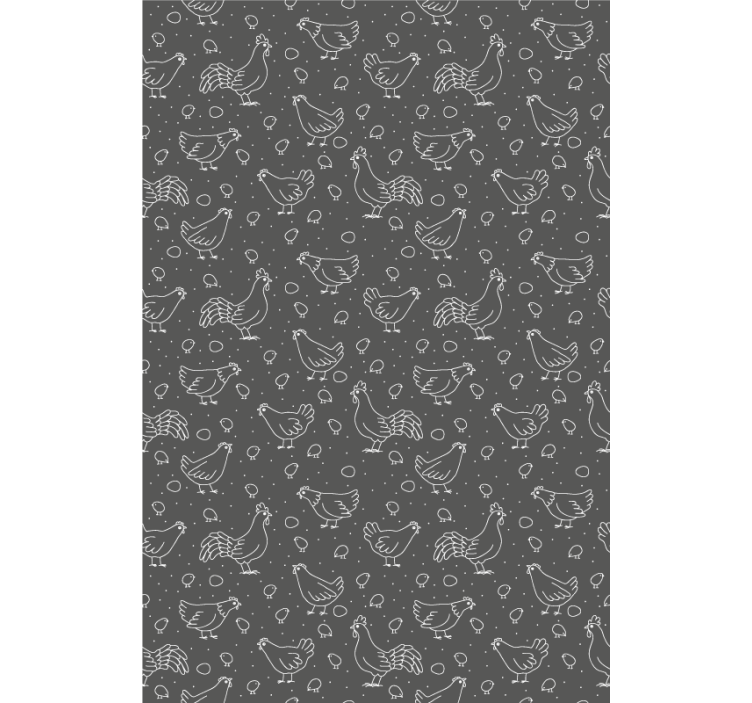 Chalkboard rooster pattern Various animal blind - TenStickers
