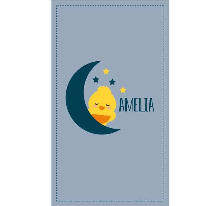 Baby chick on the moon  Various animal blind - TenStickers