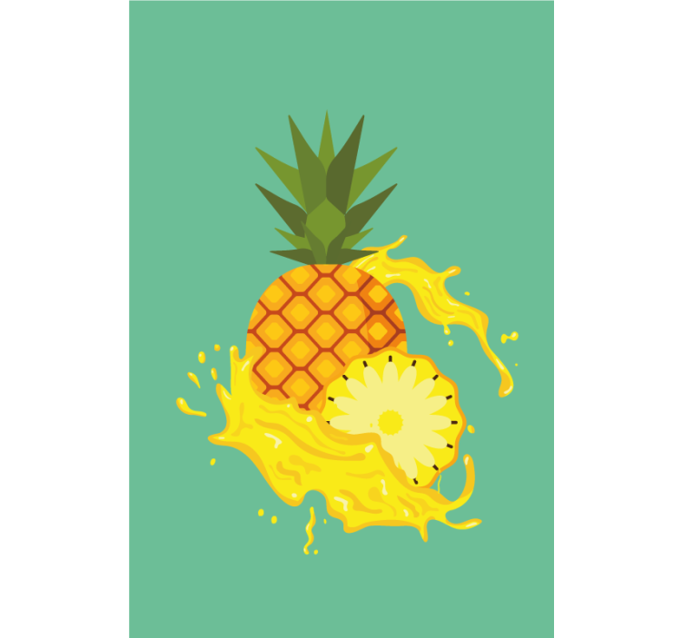 Pineapple Splash fruit and vegetable roller blind - TenStickers