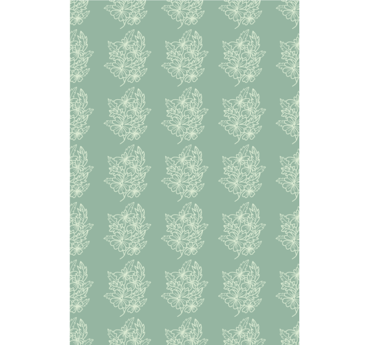 Flowers and plants roller blind floral leaf design - TenStickers