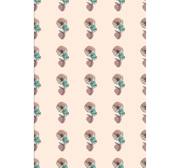 Cream tone daisy pattern Flower blind - TenStickers