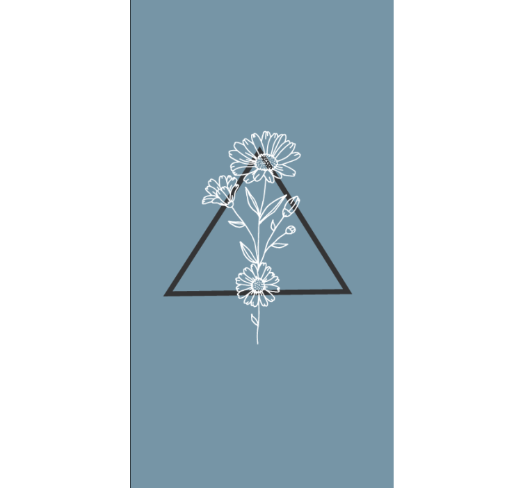 Light blue and triangle Flower blind - TenStickers