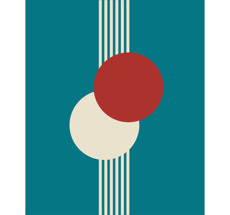 Geometric circle composition modern roller blind - TenStickers