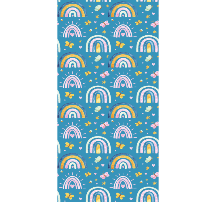 Rainbow butterflies design children room roller blind - TenStickers