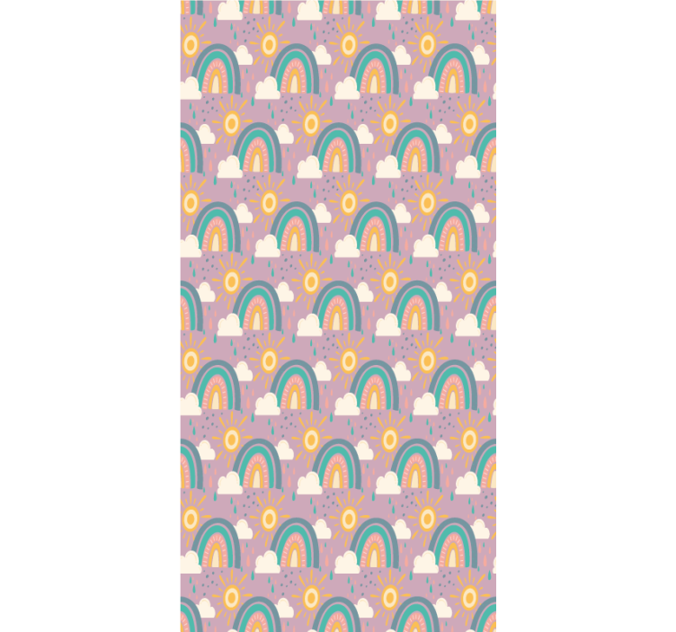 RAINBOWS AND SUNS children room roller blind - TenStickers