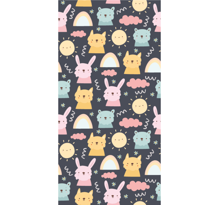 PLAYFUL ANIMALS PATTERN fun roller blind - TenStickers