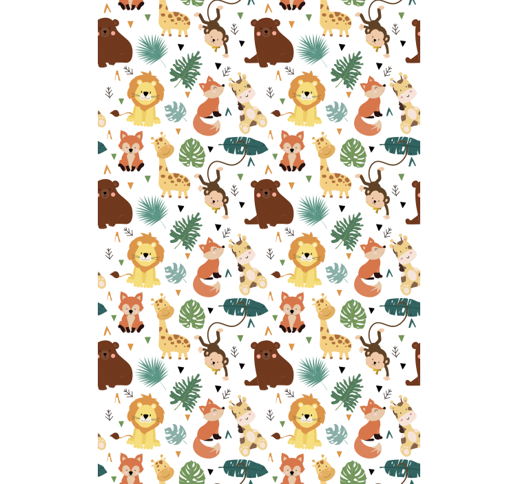 Cute Safari Creatures animal roller blind - TenStickers