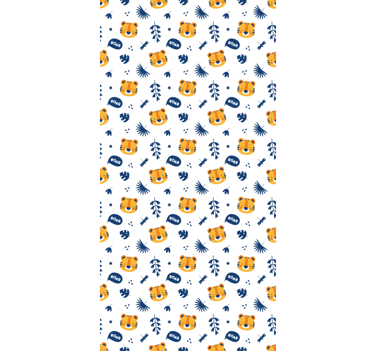 Baby tiger faces nursery roller blind - TenStickers