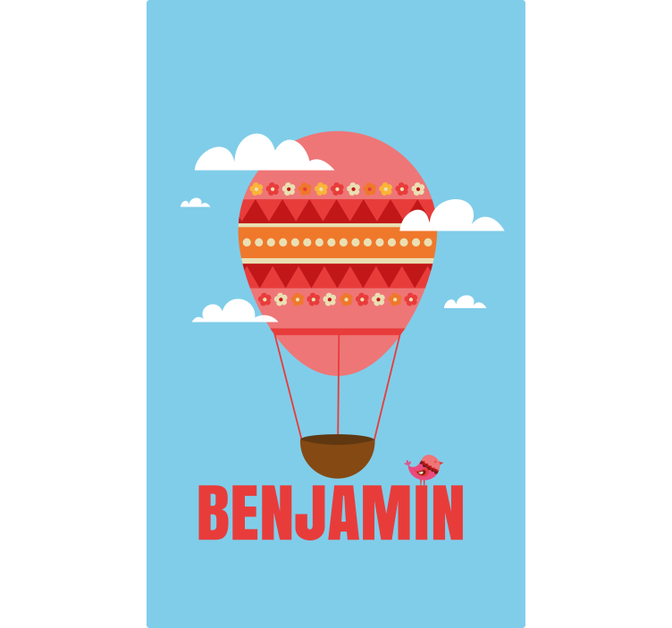 Children room roller blind hot air balloon personalized - TenStickers