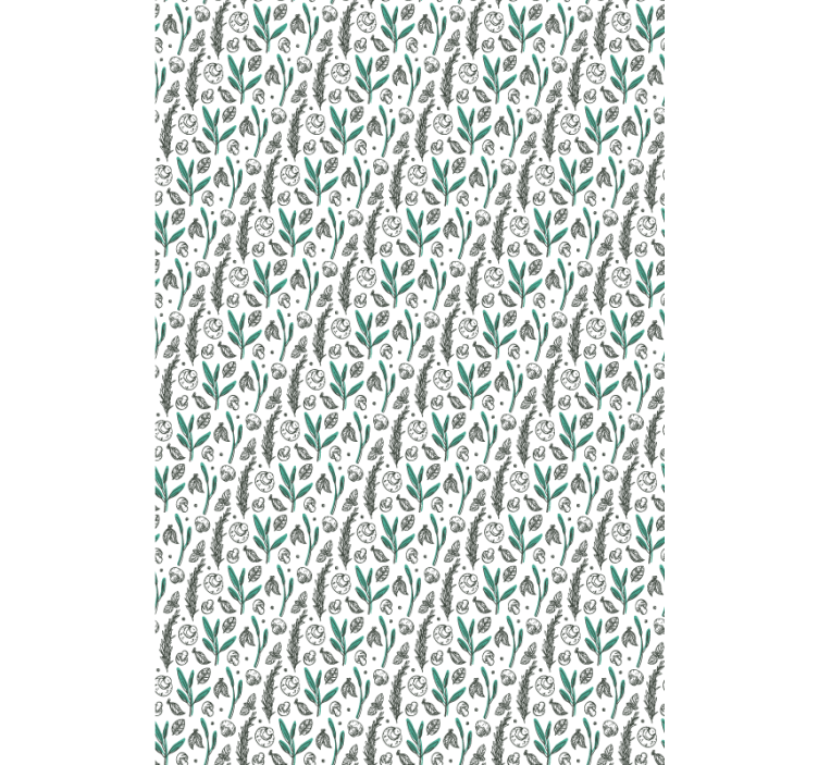 Subtle Bloom Motif flowers and plants roller blind - TenStickers