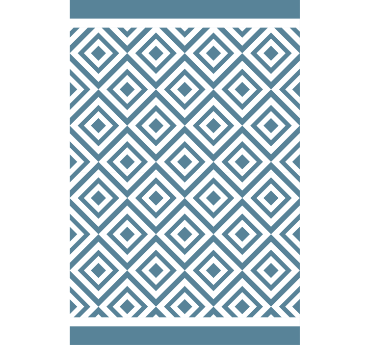 Blue and white squares pattern Nordic blind - TenStickers