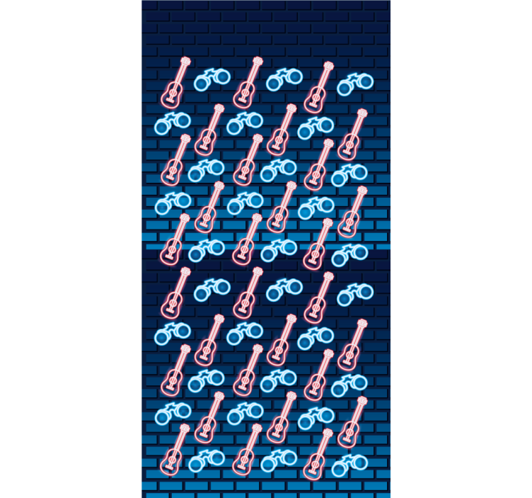 Musical guitar pattern original roller blind - TenStickers