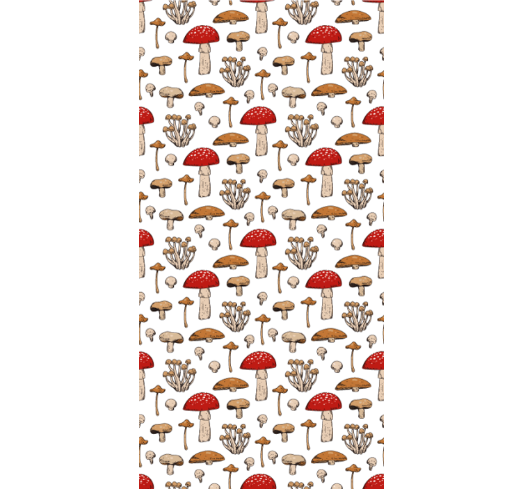 Mushroom brown pattern fruit and vegetable roller blind - TenStickers