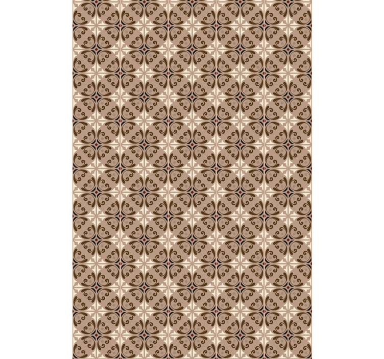 Texture and pattern roller blind in brown geometric - TenStickers