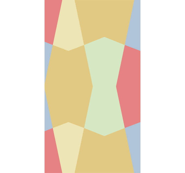 Geometric Pastels coloured roller blind - TenStickers