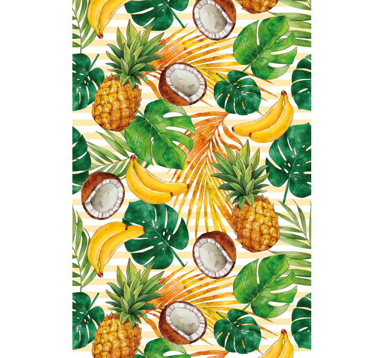 Tropical fruits design kitchen roller blind - TenStickers