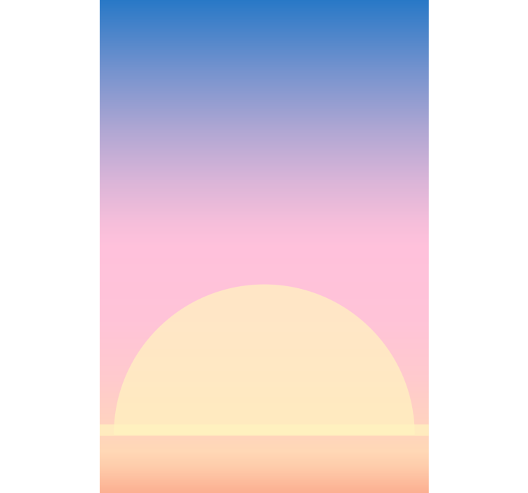 Sunset Horizon Design art roller blind - TenStickers