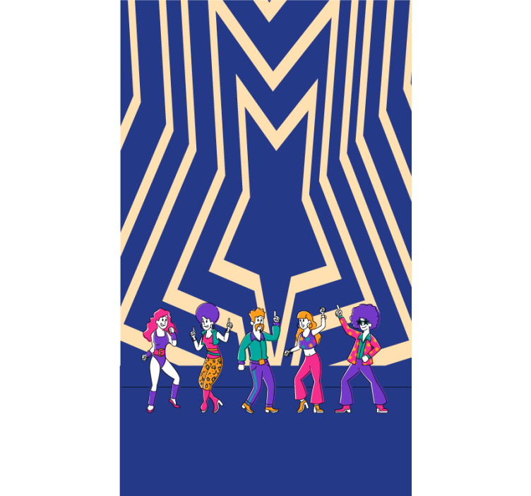 Disco Dance Vibe fun roller blind - TenStickers