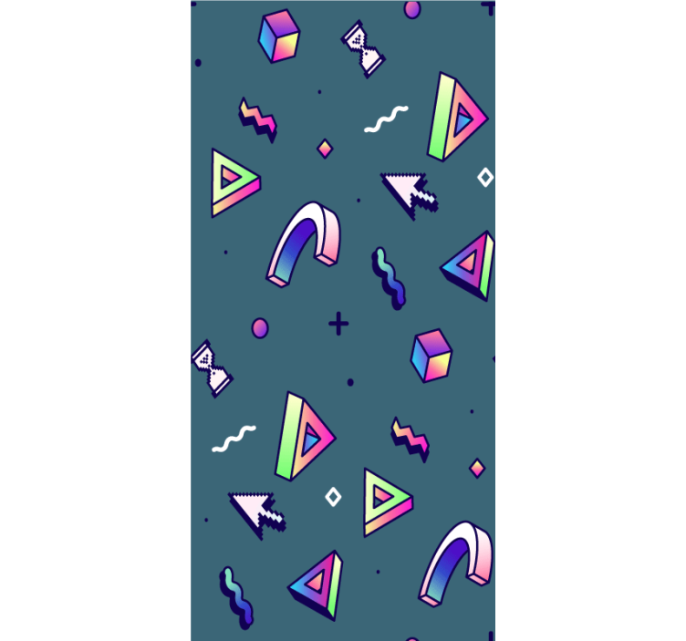Geometric Playful Shapes fun roller blind - TenStickers