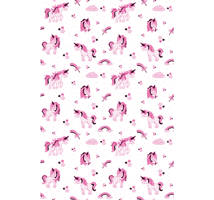 Doodle style unicorn world Various animal blind - TenStickers