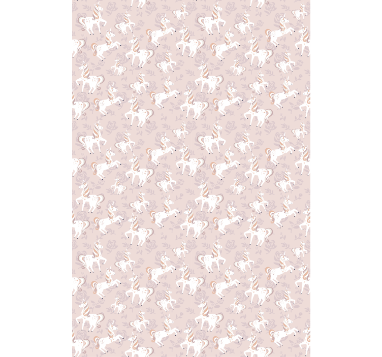 Beige unicorn fantasy children room roller blind - TenStickers