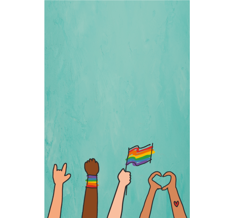 Pride Hands Display roller blind - TenStickers