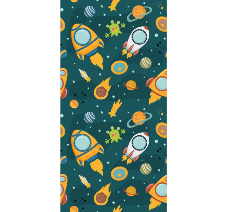 Space adventure theme children room roller blind - TenStickers