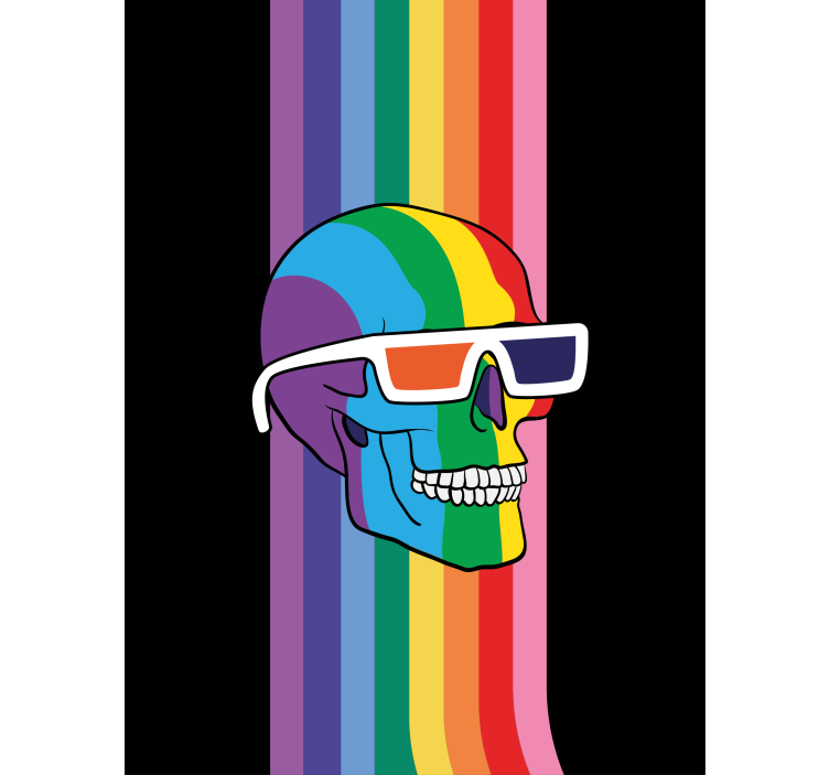 Lgbt color skull Other blind - TenStickers
