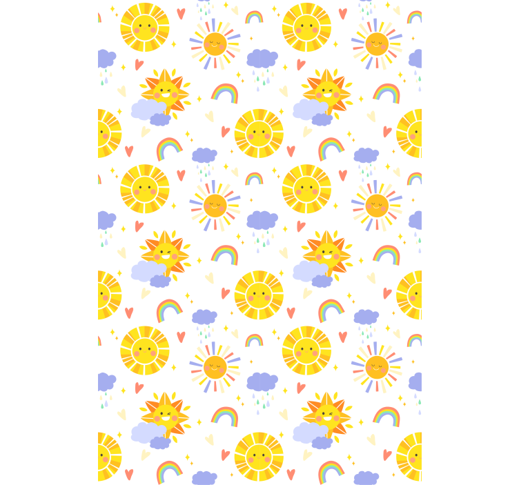 Sunny Clouds and Rainbows children room roller blind - TenStickers