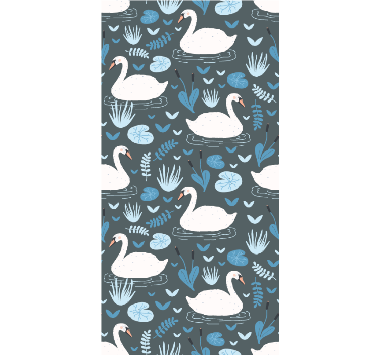 Idyllic swans serenity animal roller blind - TenStickers